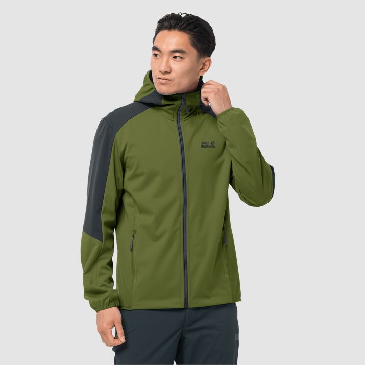 Chamarra Cortavientos Jack Wolfskin Go Hike Hombre Verdes Mexico-4127163